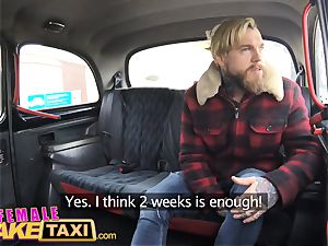 doll faux taxi sexy Englishman pays in cum