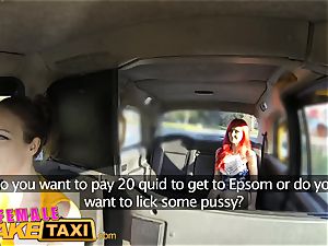 female faux taxi red-haired Fingerfucked by Cabbie